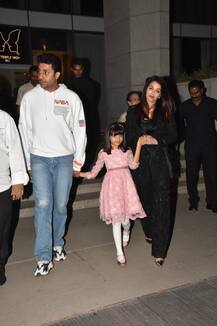 PHOTOS: Abhishek Bachchan enjoys birthday dinner with wife Aishwarya Rai & their daughter Aaradhya