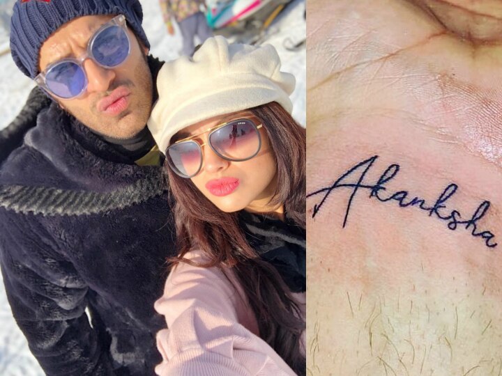 Paras Chhabra gets Akanksha Puri's name tattooed on his hand! Proposes with it for marriage, she said yes! Paras Chhabra gets Akanksha Puri's name tattooed on his hand! Proposes with it for marriage, she said yes!