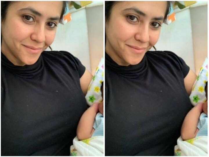 Ekta Kapoor baby boy Ravie Kapoor new pic before the Naamkaran ceremony  New mom Ekta Kapoor posing with her baby boy Ravie Kapoor before the 'Naamkaran' ceremony will melt your hearts!