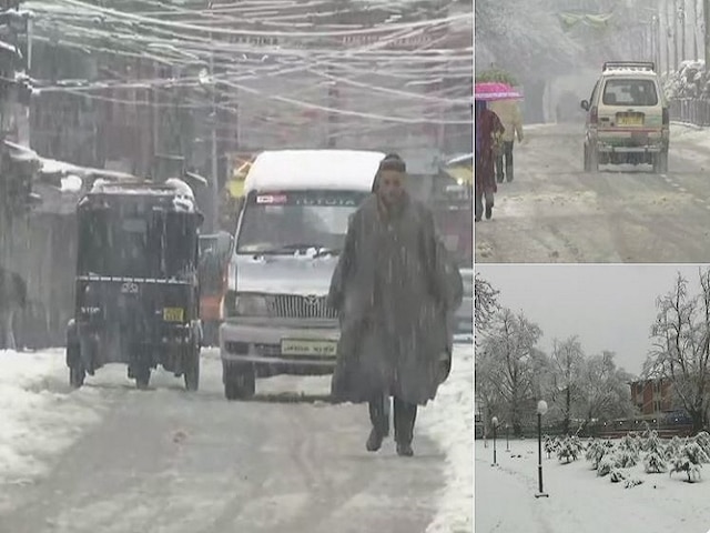Heavy snow in Jammu and Kashmir, roads closed, flights cancelled; Watch Video Heavy snow in Jammu and Kashmir, roads closed, flights cancelled; Watch Video