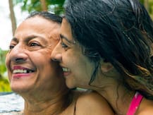 PICS: Veteran Bollywood actress Tanuja chills in a pool with daughter Tanisha Mukerji turn in a pool on vacation at Andaman Islands!