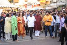 PICS! Mukesh Ambani with wife Neeta & son Ananat visits Siddhivinayak temple, offers invitation card to Akash-Shloka Wedding!
