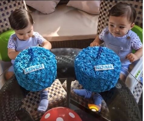 Sunny Leone CELEBRATES twin sons Noah and Asher's FIRST BIRTHDAY with family; See photos & video