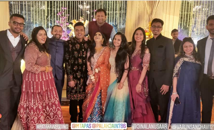 PICS: Newly-married Palak Jain & Tapasvi Mehta host wedding reception for family and friends!