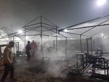 PICTURES: Fire Breaks Out In Bihar Governor\'s Tent In Kumbh