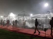 PICTURES: Fire Breaks Out In Bihar Governor\'s Tent In Kumbh