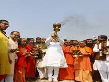 PICTURES: BJP\'s Amit Shah, Yogi Adityanath Take Holy Dip In Sangam At Kumbh Mela