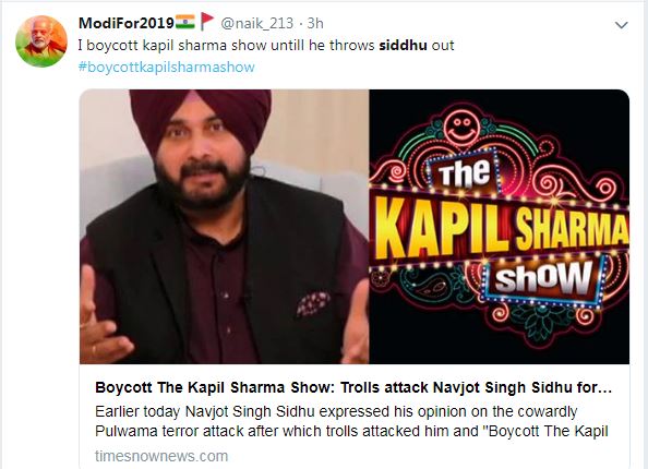 Pulwama Attack: Fans want Navjot Singh Sidhu out of 'The Kapil Sharma Show