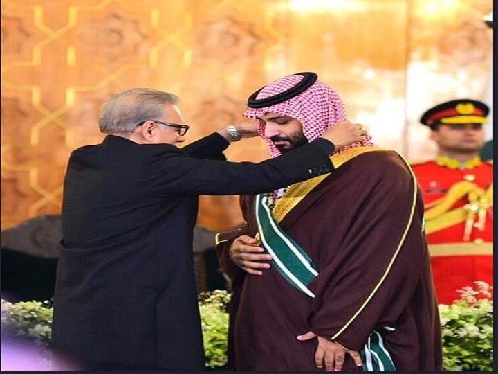 Pakistan confers highest civilian award Nishan-e-Pakistan on Saudi crown prince Pakistan confers highest civilian award 'Nishan-e-Pakistan' on Saudi crown prince