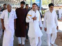 PHOTOS: Rahul Gandhi treks Tirumala hills with Priyanka\'s son, prays at Lord Balaji temple