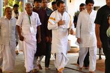 PHOTOS: Rahul Gandhi treks Tirumala hills with Priyanka\'s son, prays at Lord Balaji temple