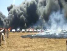 PICS: Over 100 Cars Gutted In Massive Fire Near Venue of Aero India 2019 In Bengaluru