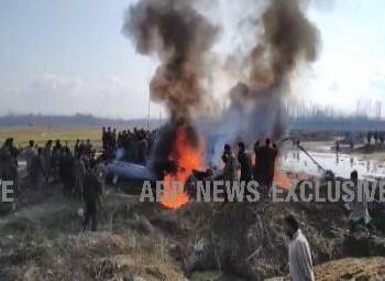 The chopper broke into two and caught fire immediately, the officials said, adding one body was seen near the site crash.