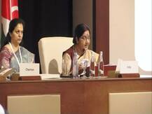 Sushma Swaraj raises issue of terrorism at OIC meet, quotes Rig Veda