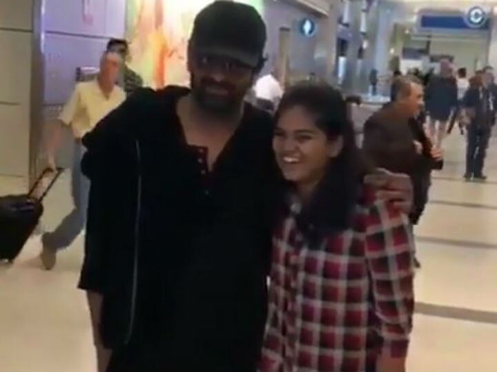 Baahubali star Prabhas' expression is priceless as an excited fan slaps him!  WATCH: Baahubali star Prabhas' expression is priceless as an excited fan slaps him!