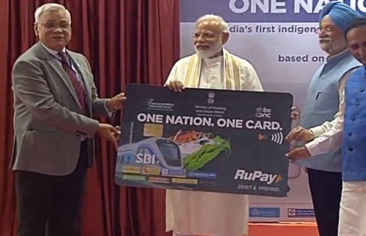 Prime Minister Narendra Modi launched the indigenously-developed National Common Mobility Card (NCMC) to enable people to pay multiple kinds of transport charges, including metro services and toll tax, across the country. (Twitter)