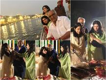 PHOTOS: Janhvi Kapoor celebrates her 22nd BIRTHDAY with dad Boney and sister Khushi on the ghats of Varanasi!