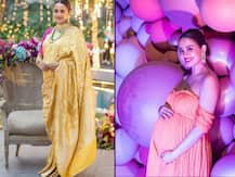 Surveen Chawla\'s Traditional \'Godh Bharai\' PICS: Actress glows in a saree flaunting baby bump at Baby Shower!