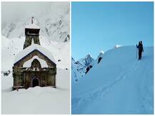 Pictures: Kedarnath Temple Turns White After Heavy Snowfall