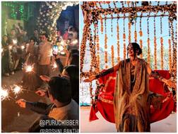 PICS: 'Naamkarann' actor Puru Chiber & Roshni Bathnia's pre-marriage festivities start with Mehendi & Sangeet ceremony!
