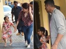 PICS: Akshay Kumar\'s daughter Nitara gets totally cute posing for the paps while on a movie date with dad Akshay Kumar & mom Twinkle Khanna