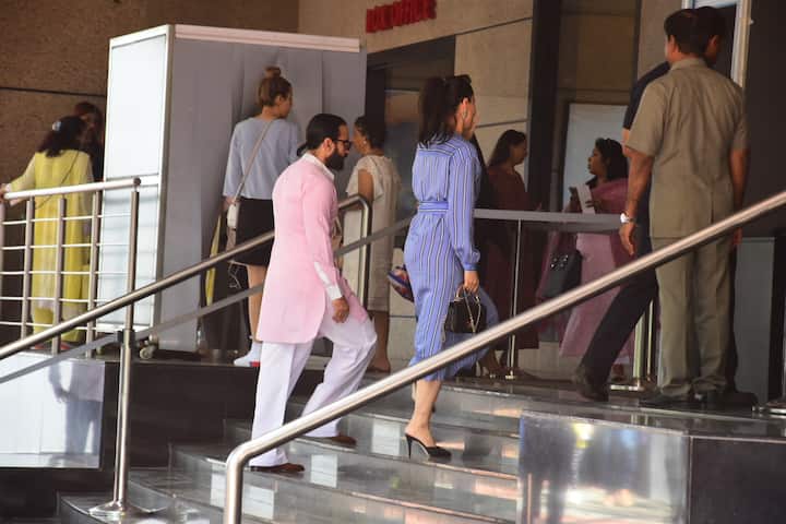 They all seemed to be in a rather rush while the paps clicked them