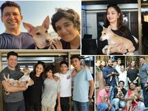 Madhuri Dixit Nene, Shriram Nene adopt a puppy on son Arin\'s birthday, Name it \'Carmelo\'!