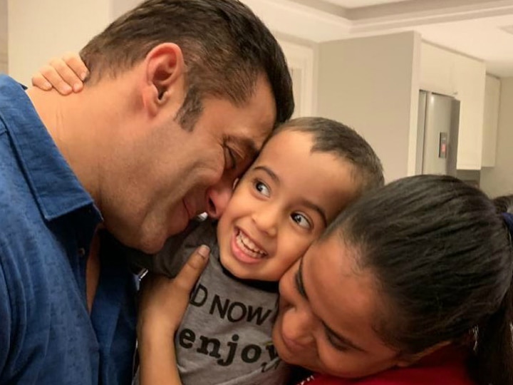 Sister Arpita Khan Sharma shares a heart-melting picture of Salman Khan with nephew Ahil Sharma! Fresh Pic: Salman Khan snuggling up to nephew Ahil Sharma while he holds Mamu tightly is just too Awww!