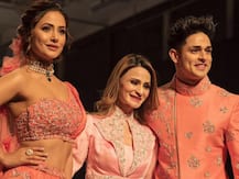 PICS: BFFs Hina Khan & Priyank Sharma twin in peach as they walk the ramp at \'Bombay Times Fashion Week 2019\'!