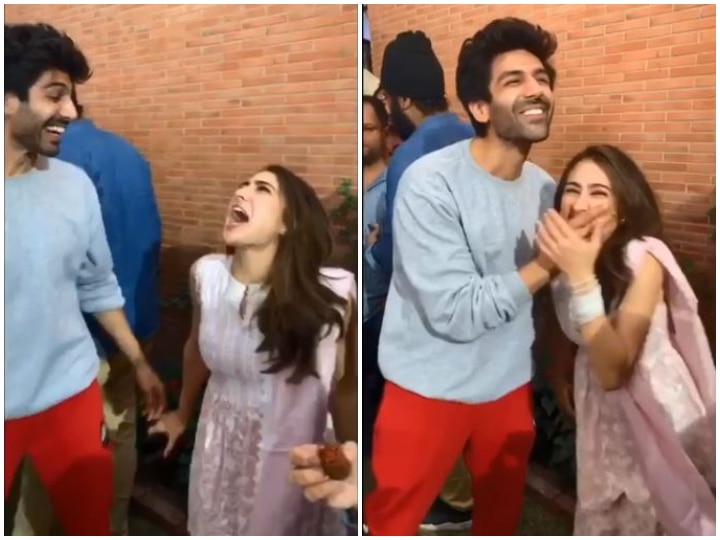 VIRAL VIDEO: Sara Ali Khan leaves Kartik Aaryan embarrassed as she playfully shouts his name in public! VIRAL VIDEO: Sara Ali Khan leaves Kartik Aaryan embarrassed as she playfully shouts his name in public!