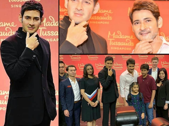 Telugu superstar Mahesh Babu's wax statue unveiled, actor attends event with wife Namrata Shirodkar & son-daughter! View PICS! PICS: Telugu superstar Mahesh Babu's wax statue unveiled, actor with wife Namrata Shirodkar & son-daughter attends event!