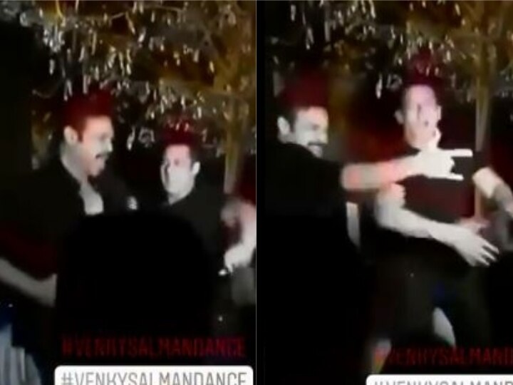 Salman Khan dances on 'Jumme Ki Raat' with Venkatesh Daggubati at his daughter’s wedding! WATCH: Salman Khan shakes a leg on 'Jumme Ki Raat' with Venkatesh Daggubati at his daughter’s wedding!