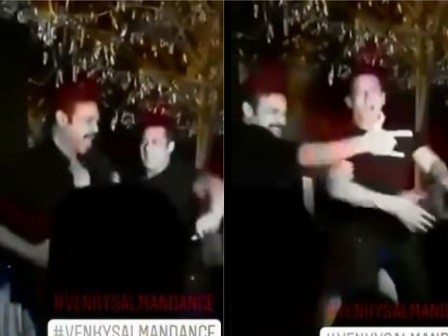 WATCH: Salman Khan shakes a leg on 'Jumme Ki Raat' with Venkatesh Daggubati at his daughter’s wedding! Salman Khan dances on 'Jumme Ki Raat' with Venkatesh Daggubati at his daughter’s wedding!