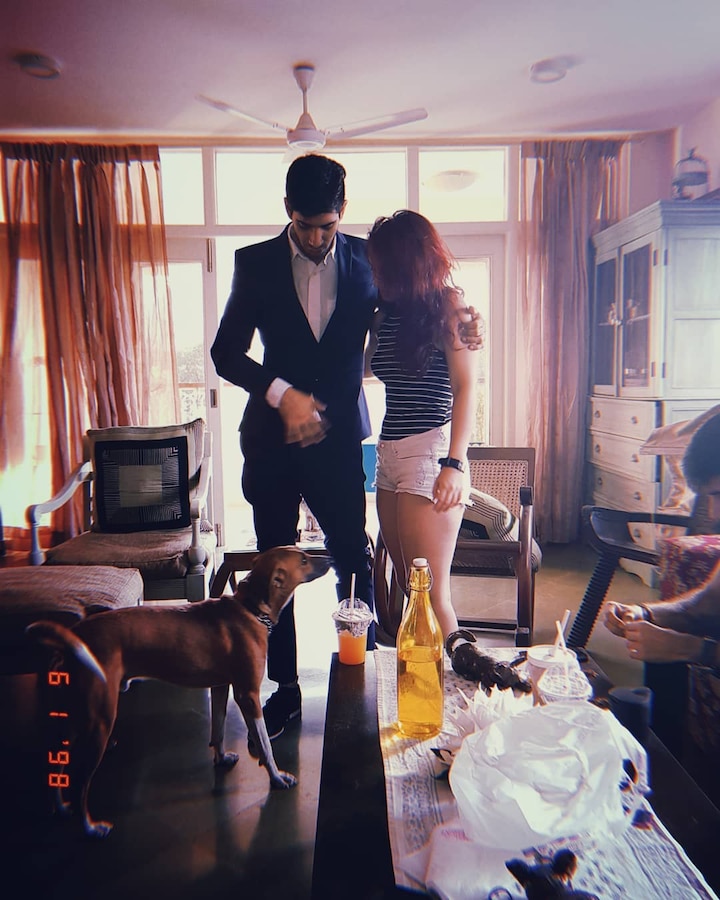 Ira with Mishaal and their new dog 'Simba' in January this year. She wrote: