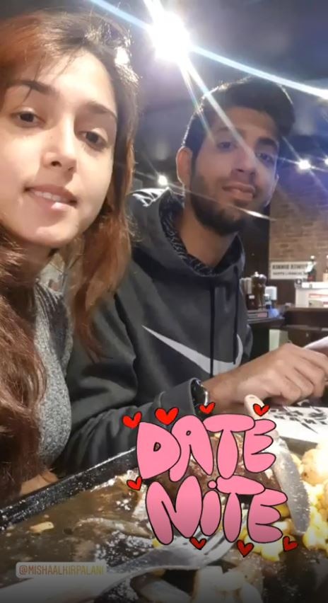 Ira went on a date with Mishaal just a few hours ago and posted this picture from their 'Date Nite' on Insta story.