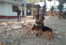 PICTURES: Naxals blast BJP leader\'s house in Gaya; Demand boycott of elections