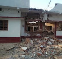 PICTURES: Naxals blast BJP leader\'s house in Gaya; Demand boycott of elections