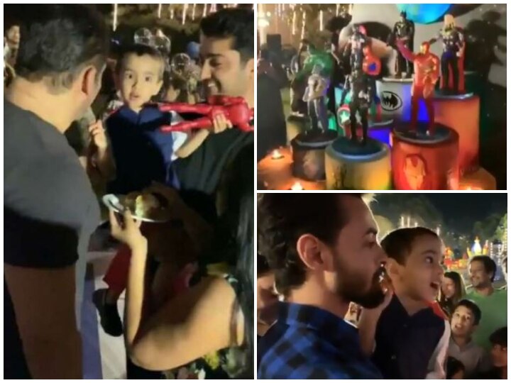 Ahil Sharma Birthday: Salman Khan's nephew turns 3; family hosts an 'Avengers' themed bash! Watch Videos! VIDEOS: Ahil Sharma turns 3; Salman Khan & other family members celebrate in 'Avengers' themed bash!