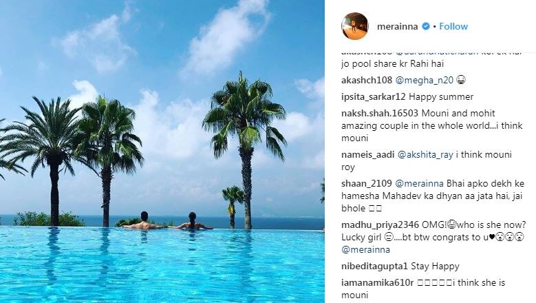 Mohit Raina shares pool picture with mystery girl, fans wonder if she is Mouni Roy or his new girlfriend