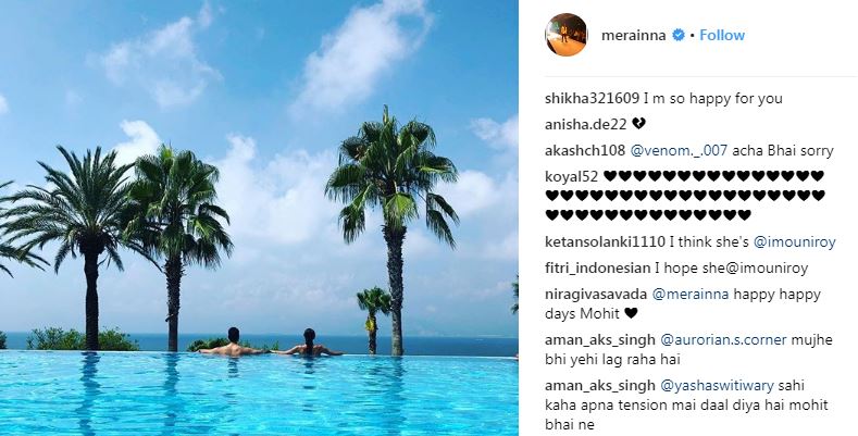 Mohit Raina shares pool picture with mystery girl, fans wonder if she is Mouni Roy or his new girlfriend