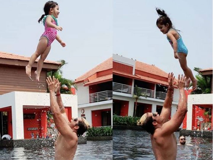 Bigg Boss 12's Karanvir Bohra's TWIN daughters Bella & Vienna look cute in Goa  Bigg Boss 12 fame TV actor Karanvir Bohra's TWIN daughters look adorable as they CHILL with their doting daddy in Goa; SEE PICS