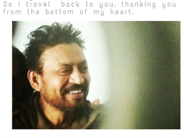 Irrfan Khan confirms his return after cancer treatment, says 'Grateful for Love and Support' Irrfan Khan confirms his return after cancer treatment, says 'Grateful for Love and Support'