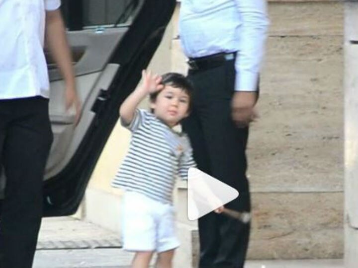 Kareena Kapoor's son Taimur Ali Khan gives a ROYAL WAVE to the paparazzi WATCH: Taimur Ali Khan gives a ROYAL WAVE to the paparazzi melting our hearts!