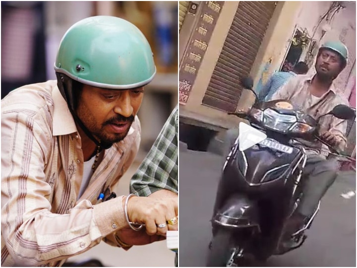 Angrezi Medium Irrfan Khan spotted riding a scooter in Udaipur (VIDEO) Angrezi Medium: Irrfan Khan rides a scooter on the streets of Udaipur (WATCH VIDEO)