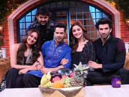 PICS: 'Kalank' stars Varun, Alia, Sonakshi & Aditya have a gala time while shooting for 'The Kapil Sharma Show'!