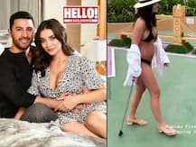 Akshay Kumar\'s \'2.0\' co-star Amy Jackson flaunts baby bump in a bikini playing golf, WATCH VIDEO!