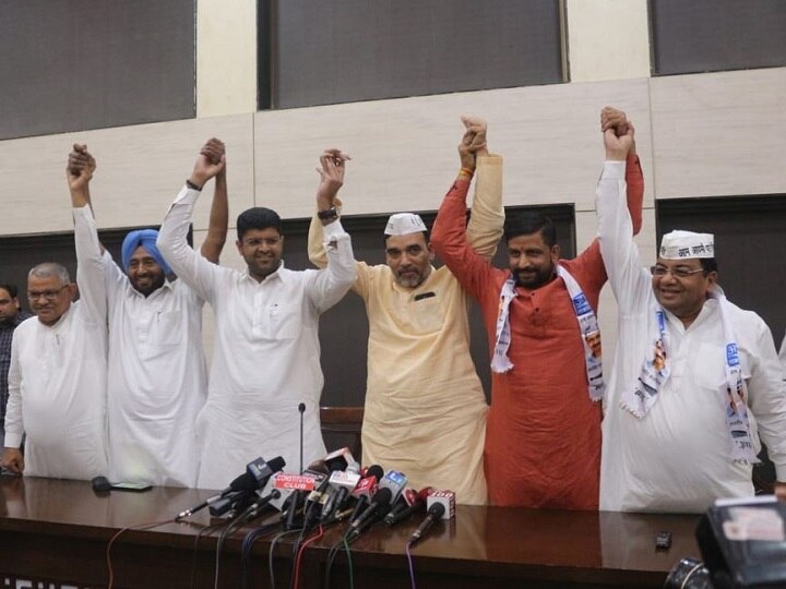 Lok Sabha elections Aam Aadmi Party, Jannayak Janata Party seal alliance in Haryana Lok Sabha elections: AAP, JJP seal alliance in Haryana