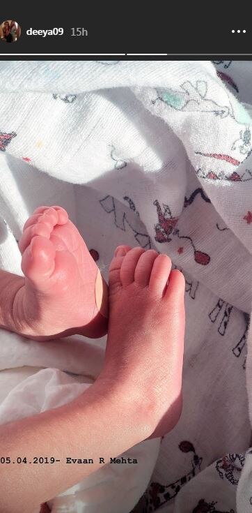 PIC: New mommy Deeya Chopra shares first glimpse of her newborn son Evaan R Mehta!