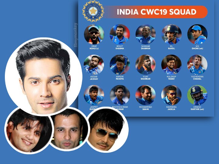 World Cup 2019- Team India Announced- Varun Dhawan and other celebrities REACT extending good wishes to #MenInBlue! ICC World Cup 2019: Team India Announced: Varun Dhawan & other celebs REACT extending good wishes to #MenInBlue!