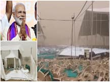 PICTURES: Massive Dust Storm Destroys Tents Ahead of PM Narendra Modi’s Rally In Gujarat